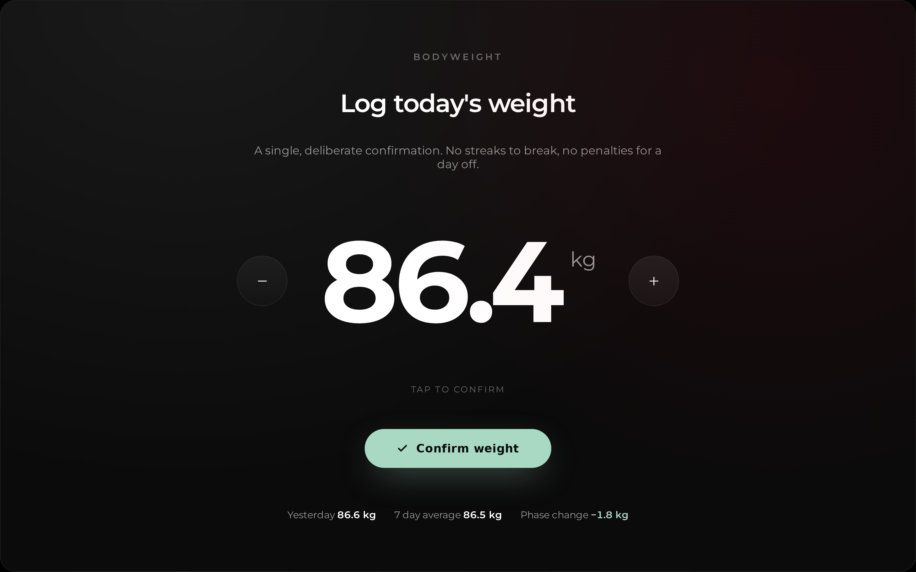 A simple daily check-in keeps behaviour visible without chasing perfection.